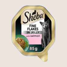 Sheba Fine Flakes Adult Wet Cat Food with Salmon Jelly Tray With Taurine 85g