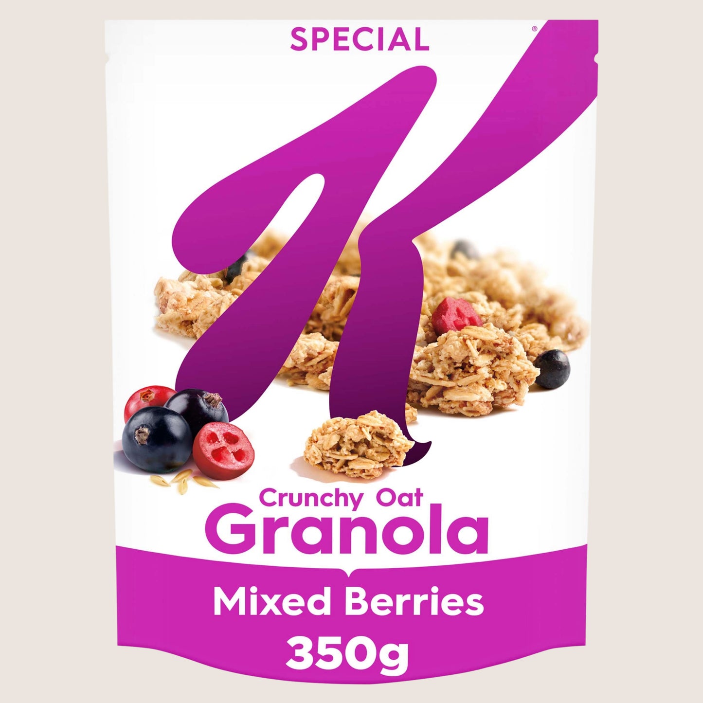 Kellogg's Crunchy Oat Mixed Berries Breakfast Granola Vitamin Fortified 350g