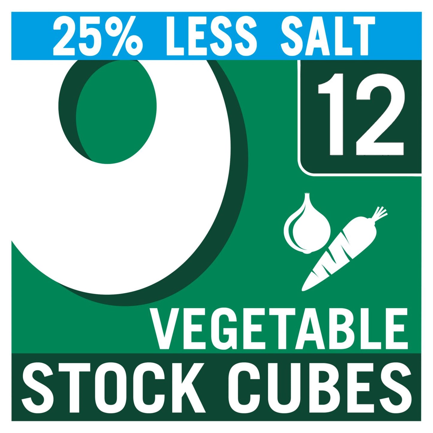 Oxo 12 Reduced Salt Vegetable Stock Cubes Low Salt 71g