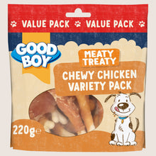 Good Boy Meaty Treaty Chewy Chicken Variety Pack No Artificial Additives 220g