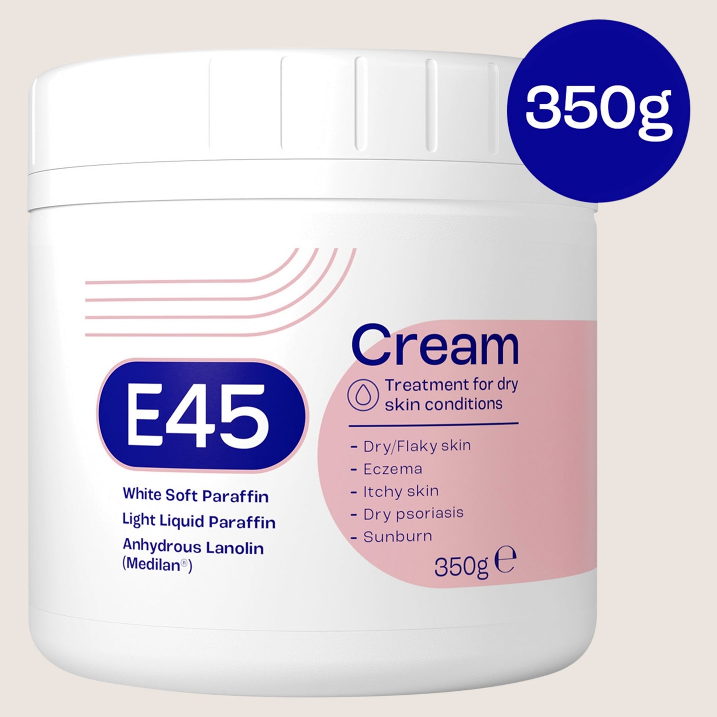 E45 Moisturising Cream for Very Dry Skin, Eczema, Psoriasis & Dermatitis