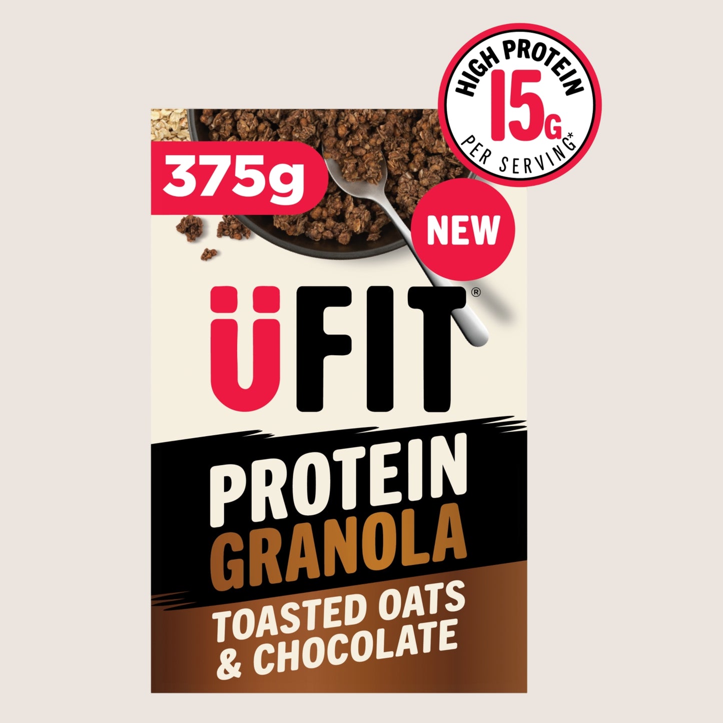 UFIT Protein Granola Toasted Oats & Chocolate Cereal Protein 375g
