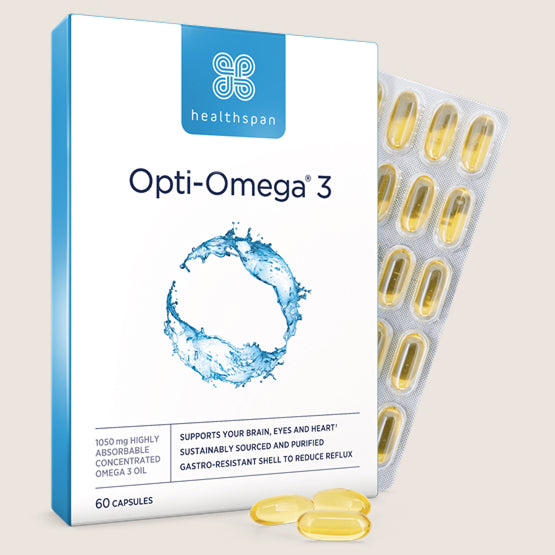 Healthspan Opti-Omega® 3 with Anti-Reflux Technology 60 capsules
