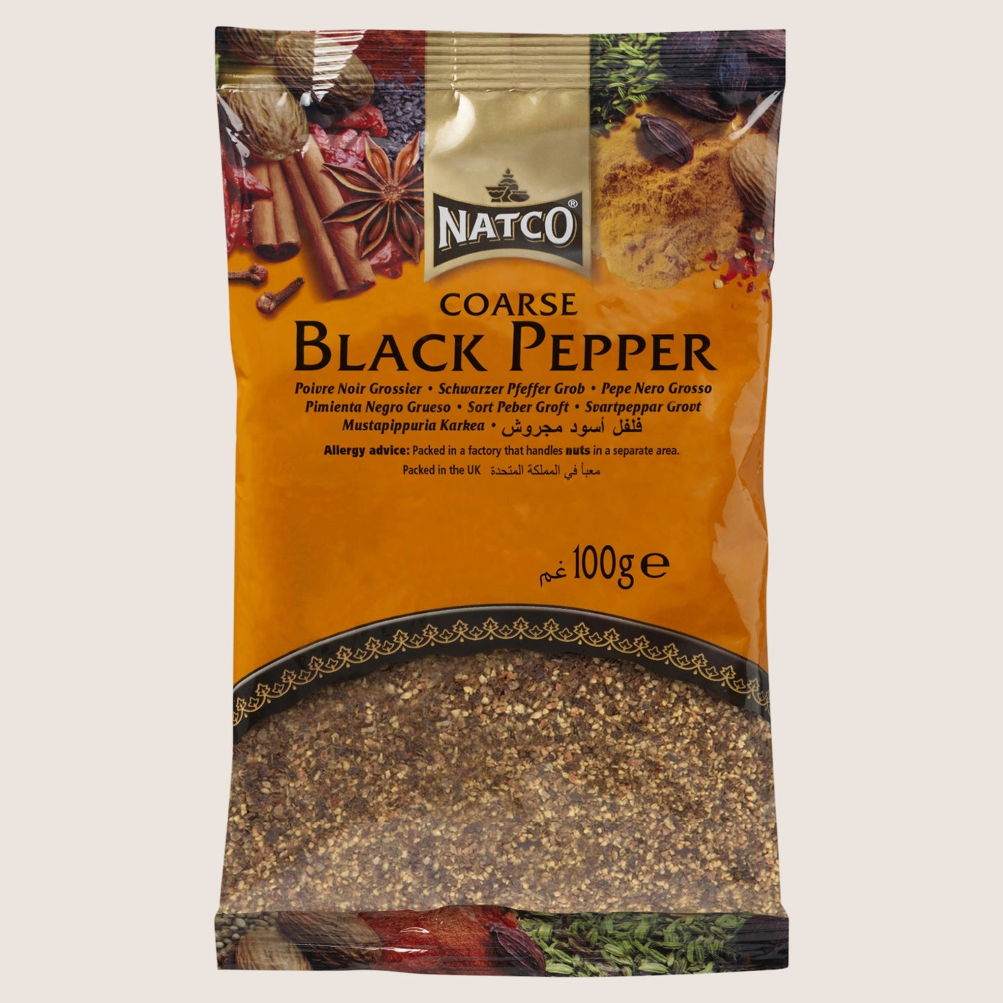 Natco Coarse Black Pepper No Artificial Additives 100g