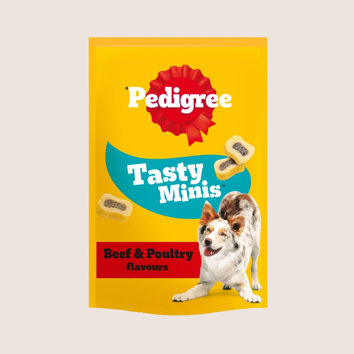 Pedigree TASTY MINIS Adult Dog Treats Beef & Poultry Chewy Slices Nutritionally Complete 155g