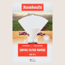 Rombouts 40 Coffee Filter Papers Size No. 4 No Artificial Additives