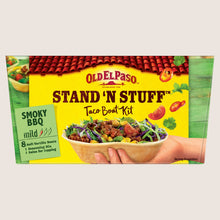 Old El Paso Stand 'N Stuff Smoky BBQ Taco Boat Kit Free From Preservatives 350g