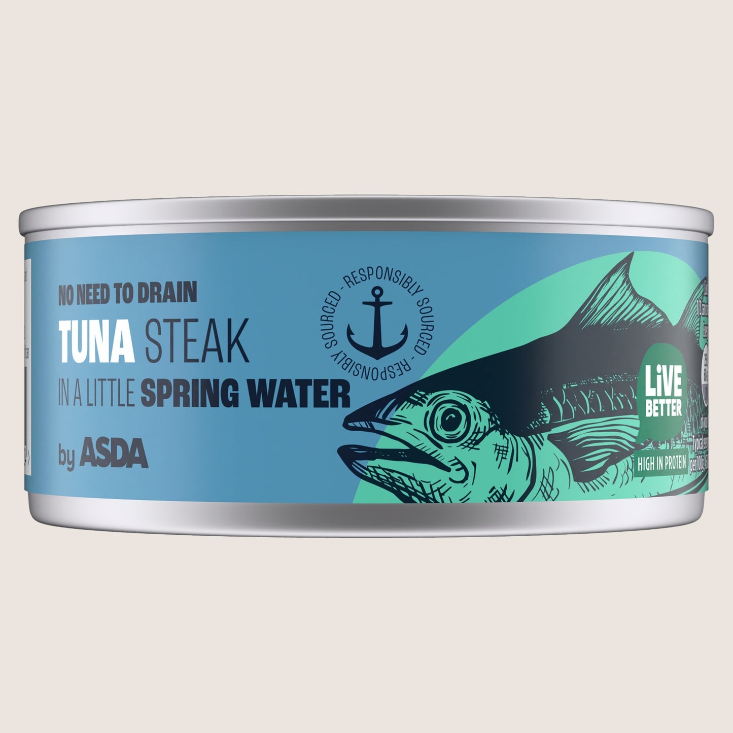 ASDA Tuna Steak in a Little Spring Water High in Protein 110g