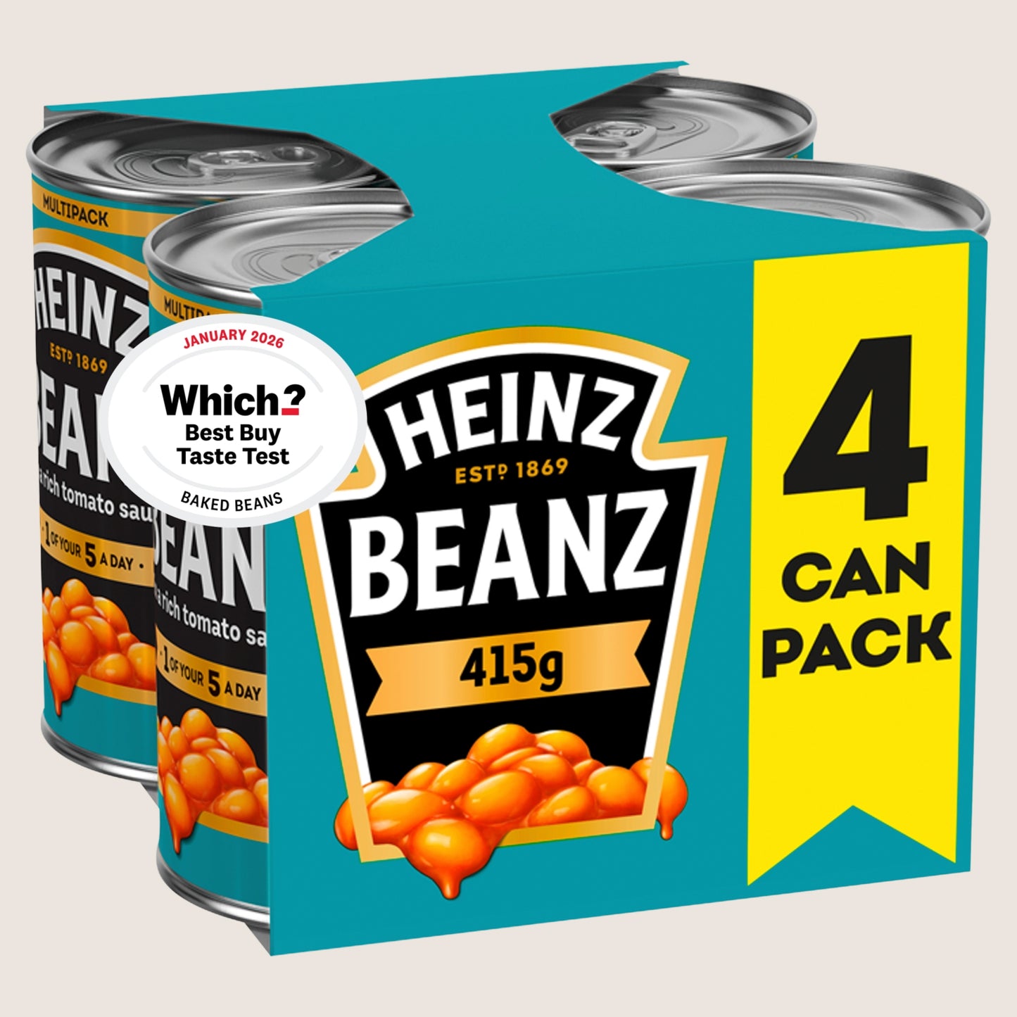 Heinz Baked Beans Classic Recipe 4 x 415g
