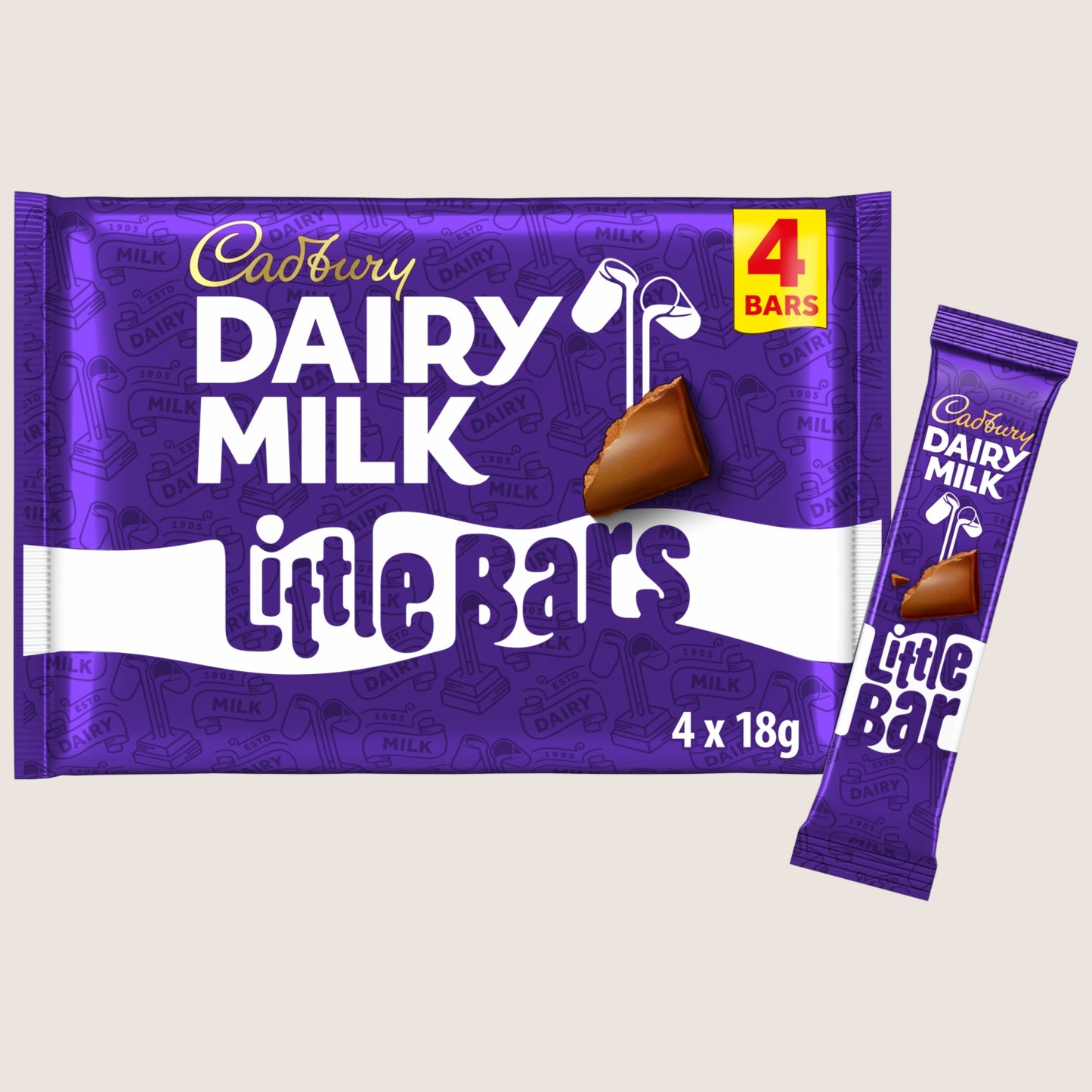 Cadbury Dairy Milk Little Bars Chocolate Bar 4 Pack 4 x 18g