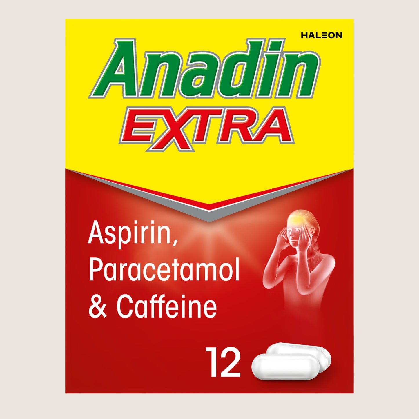 Anadin Extra Aspirin, Paracetamol, & Caffeine Caplets 12s