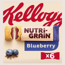 Kellogg's Nutri-Grain Blueberry Snack Bars Vitamin Fortified 6x37g