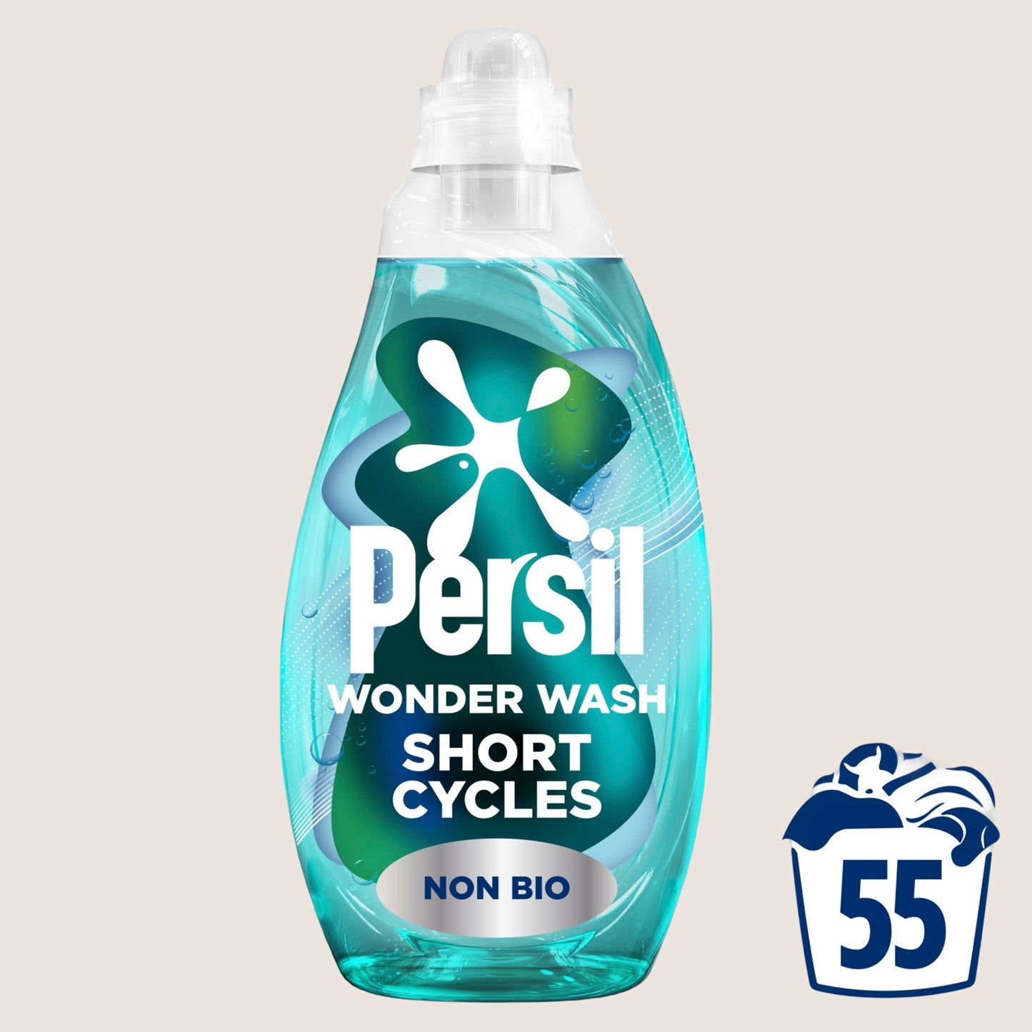 Persil Wonder Wash Non Bio Liquid Detergent Speed Clean () Non-Bio 55 Washes 1.485 L
