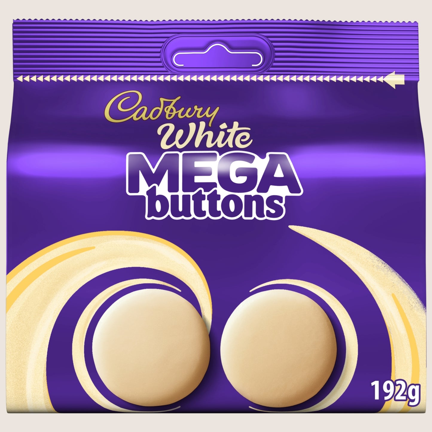 Cadbury White Mega Buttons Chocolate Large Sharing Bag 192 g