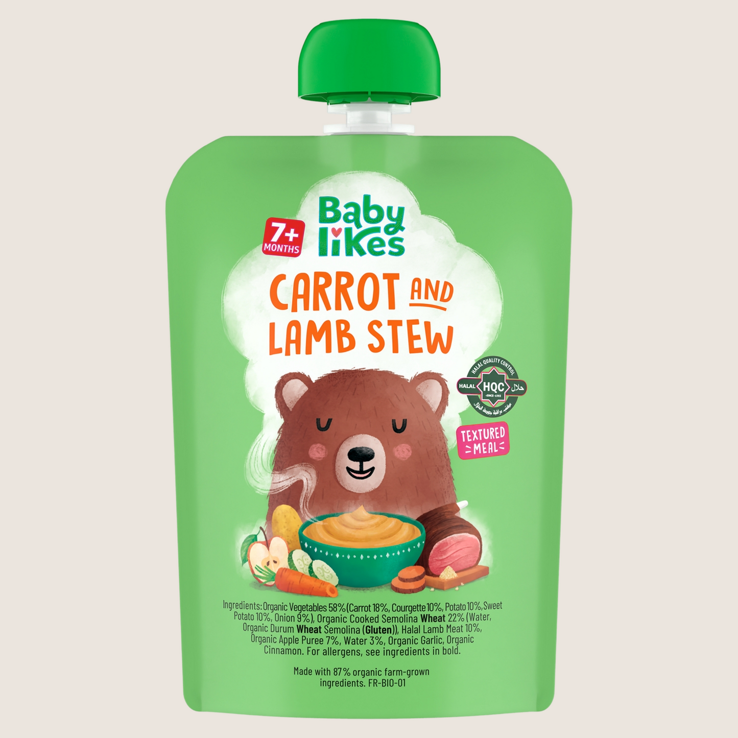 Baby Likes Carrot and Lamb Stew 7+ Months Gentle Formula 130g