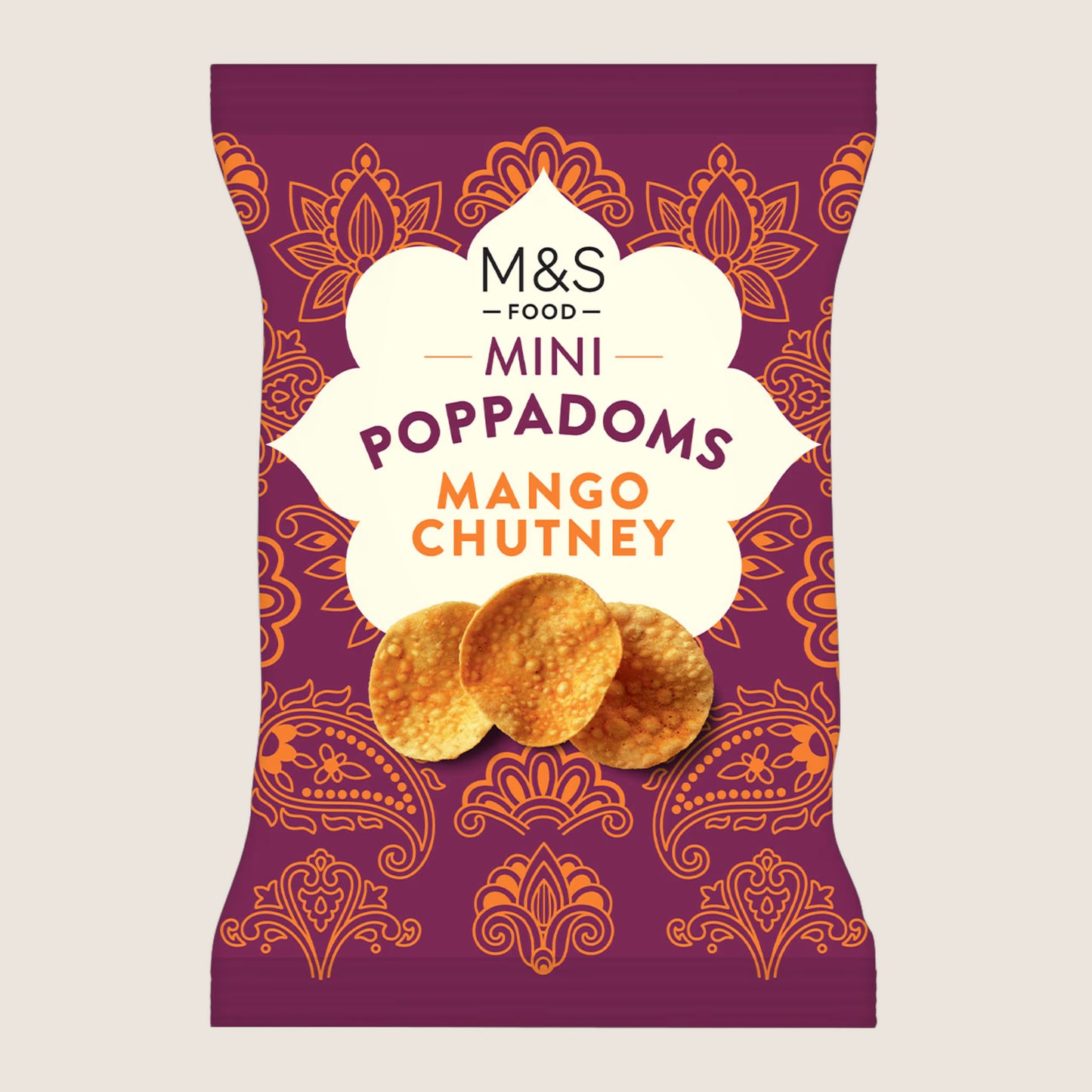 M&S Mango Chutney Flavour Mini Poppadoms 65 g
