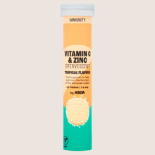 ASDA Immunity 1 a Day Vitamin C & Zinc Effervescent Tropical Flavour 20 Tablets