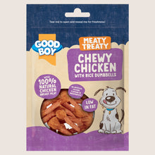 Good Boy Meaty Treaty Chewy Chicken with Rice Dumbbells No Artificial Additives 80g