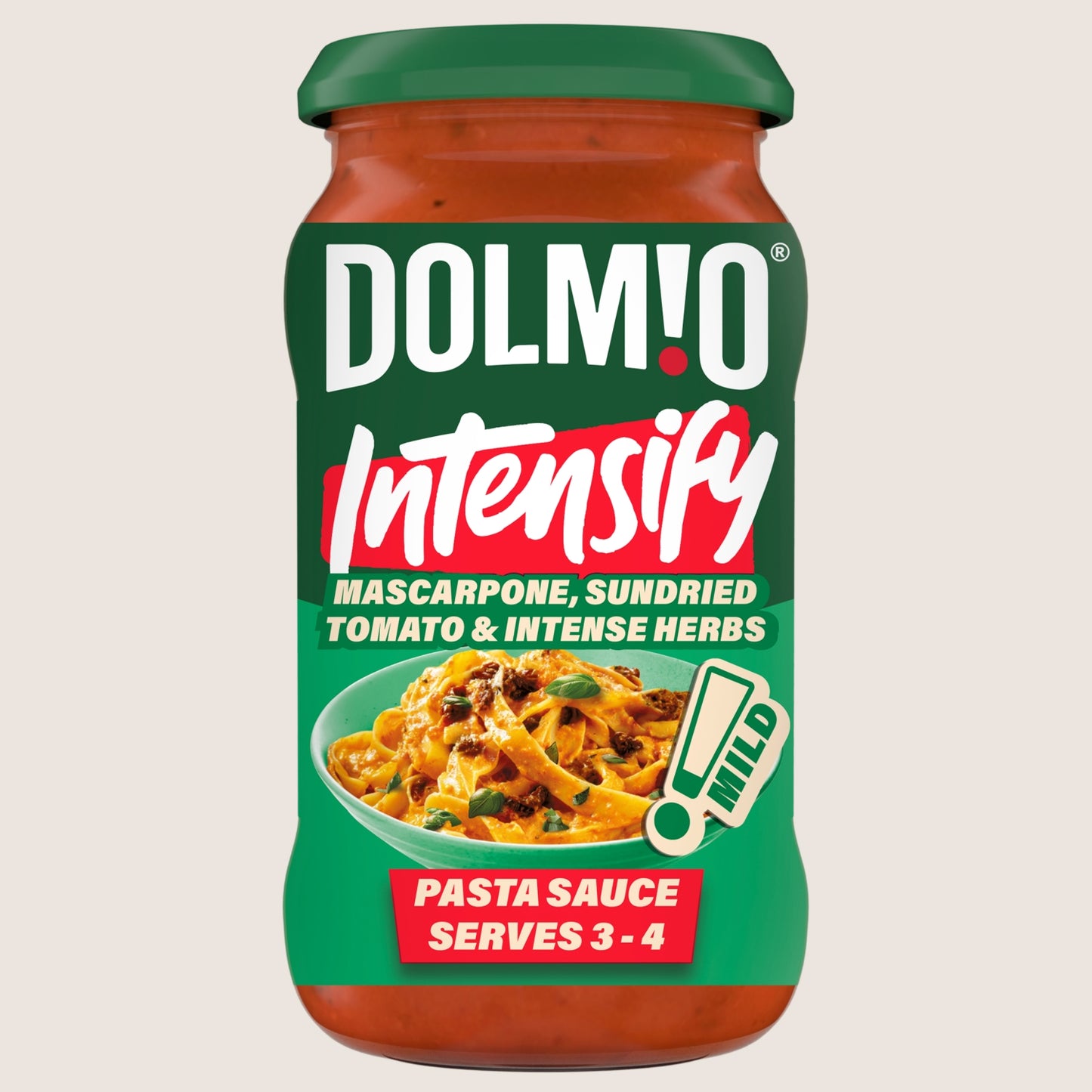 Dolmio Intensify Pasta Sauce Mascarpone, Sundried Tomato and Intense Herbs No Artificial Additives 400g