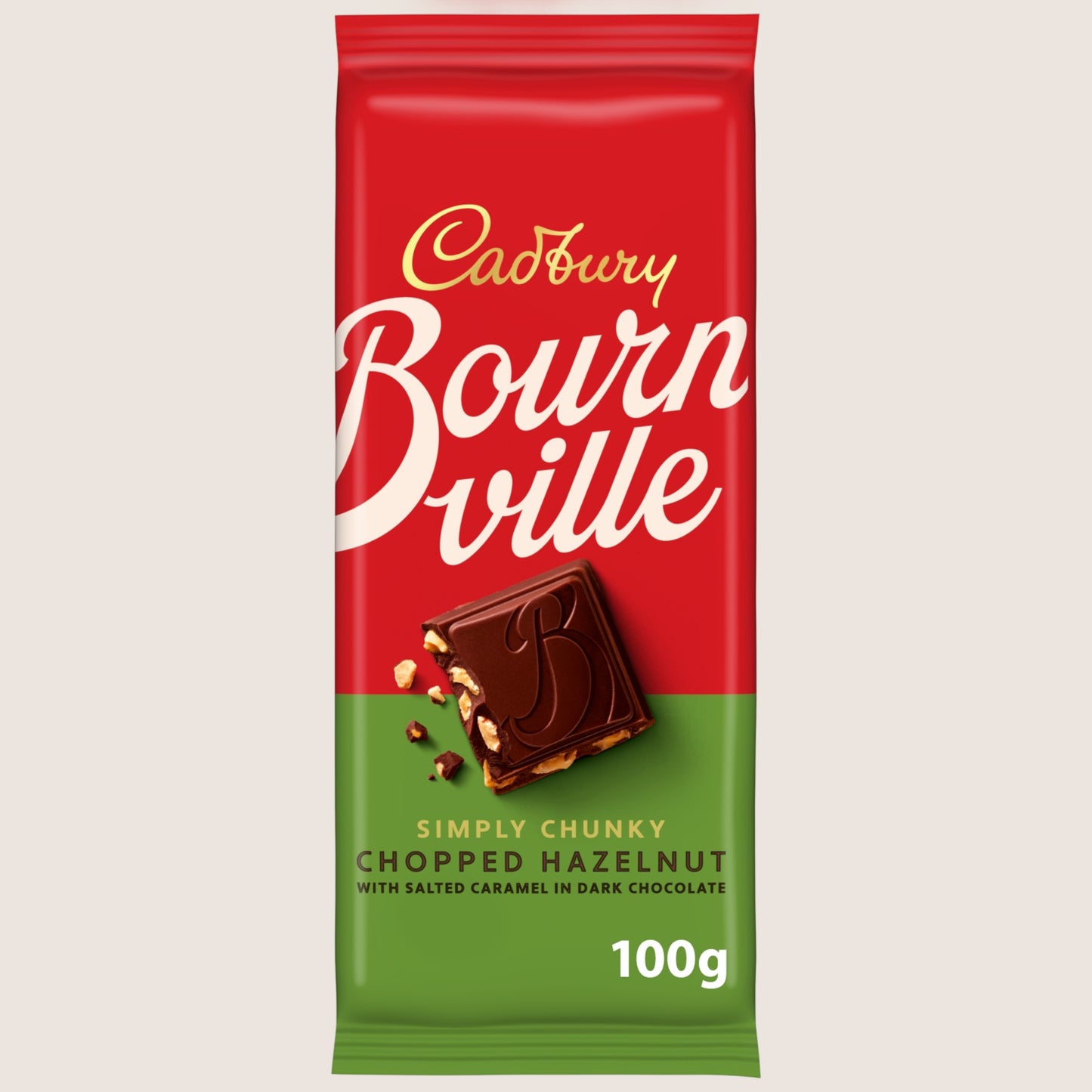 Cadbury Bournville Chopped Hazelnut Dark Chocolate Bar 100g