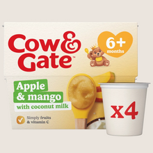 Cow & Gate Apple & Mango with Coconut Milk Baby Food Pot Multipack, 6+ Months 6 Months Plus 4x95g