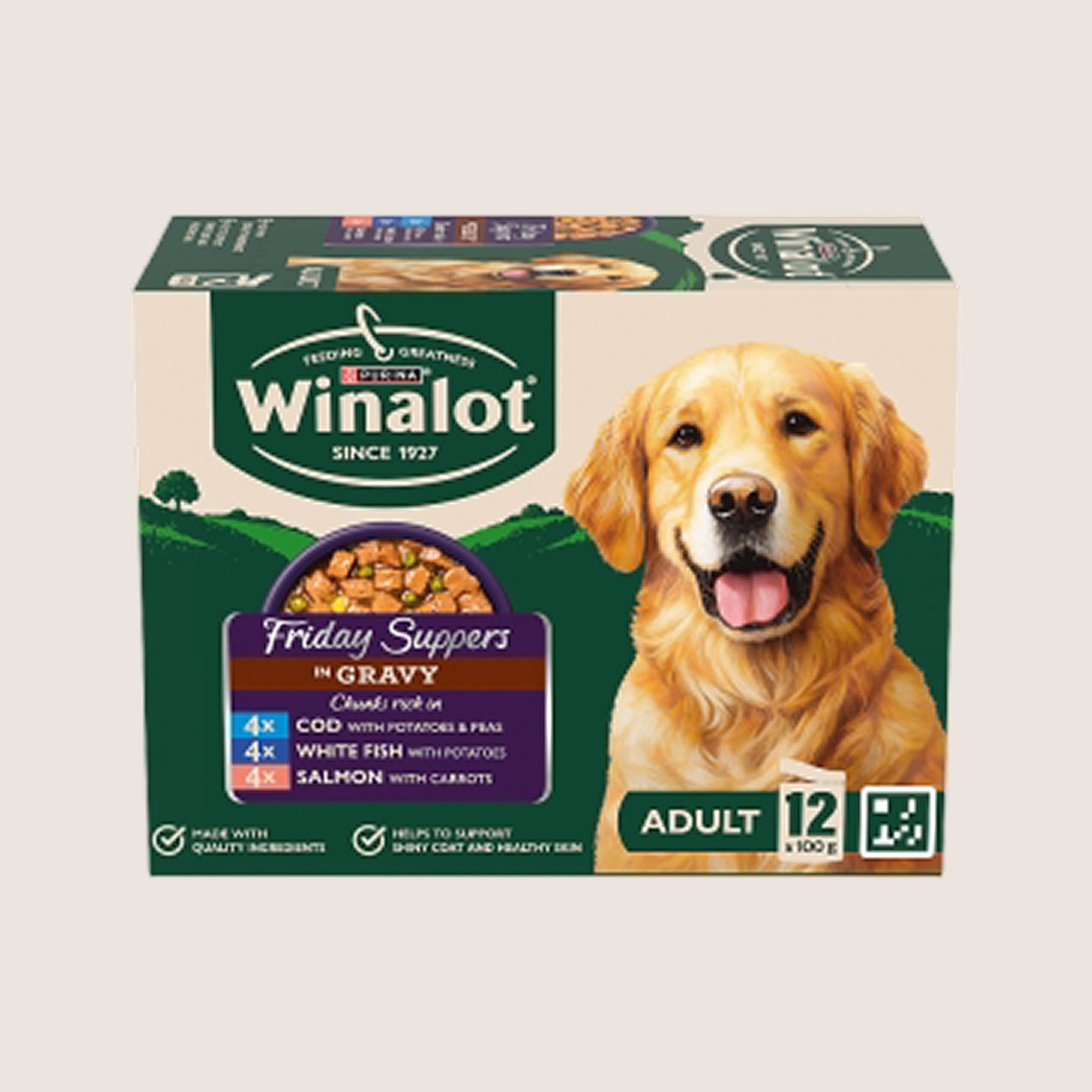 Winalot Friday Suppers Mixed in Gravy Wet Dog Food With Omega Oils 12x100g