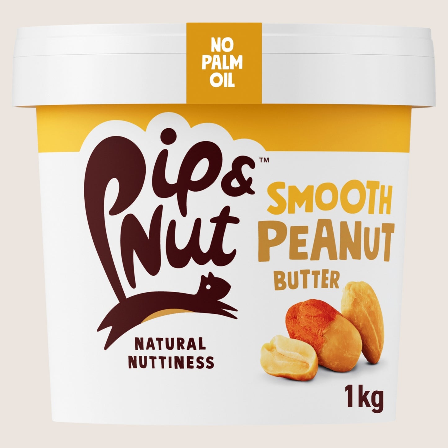 Pip & Nut Smooth Peanut Butter No Added Sugar 1kg