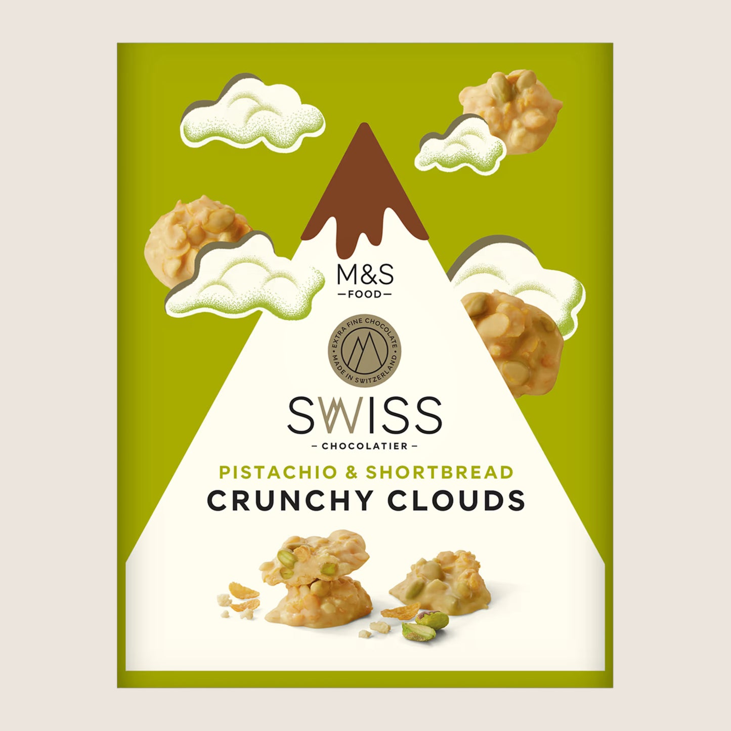 M&S Pistachio And Shortbread Crunchy Clouds 140 g