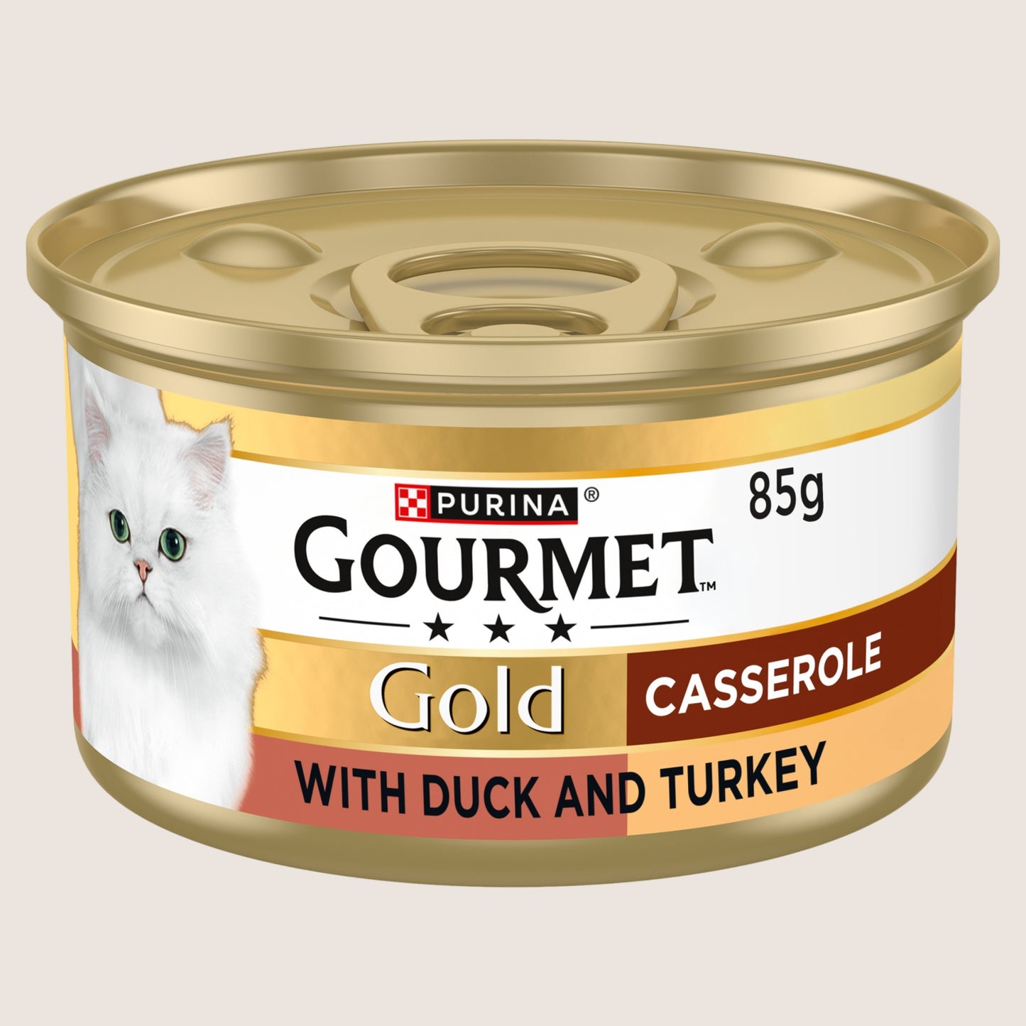Gourmet Gold Casserole in Gravy Duck and Turkey Wet Cat Food With Taurine 85g