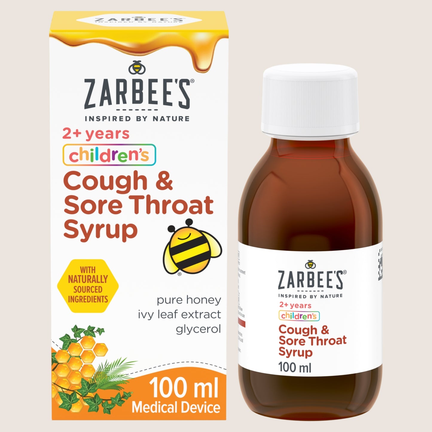 Zarbee’s Children’s Cough & Sore Throat Syrup Kids Aged 2+