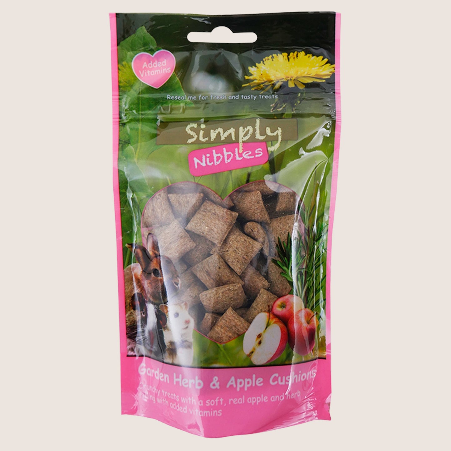 Rosewood Simply Nibbles Garden Herb & Apple Cushions Nutritionally Complete 50g
