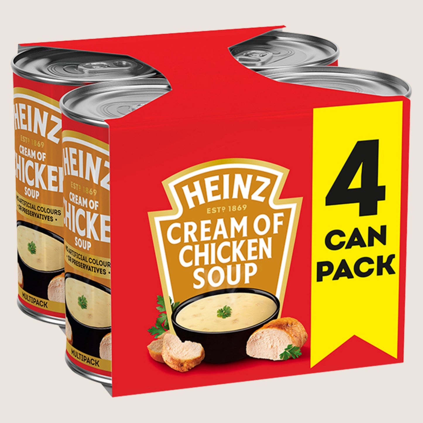 Heinz Cream of Chicken Tinned Soup Low Fat 4 x 400g
