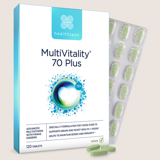 Healthspan MultiVitality® 70 Plus Vegan Friendly 120 tablets