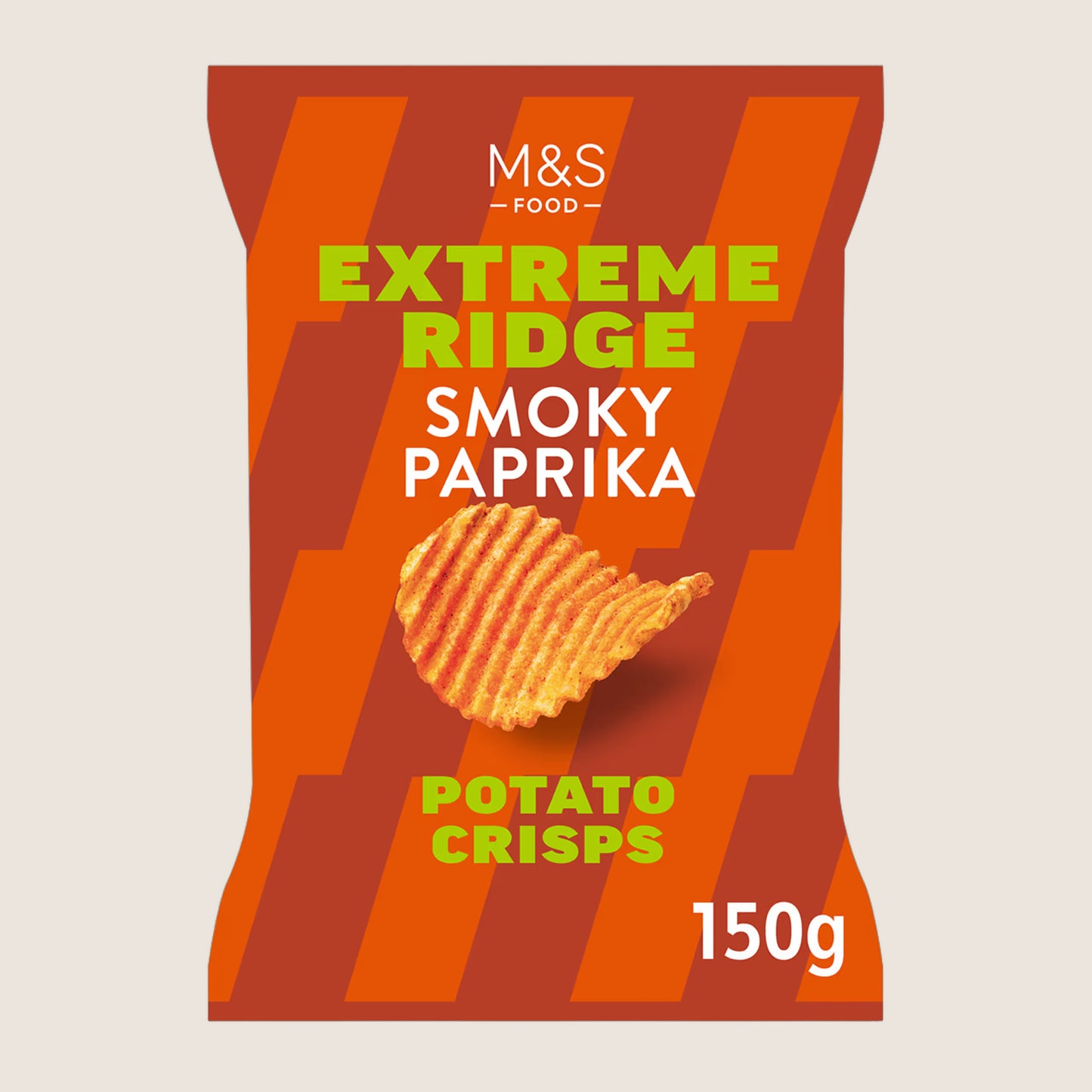 M&S Extreme Ridge Smoky Paprika Potato Crisps 150 g