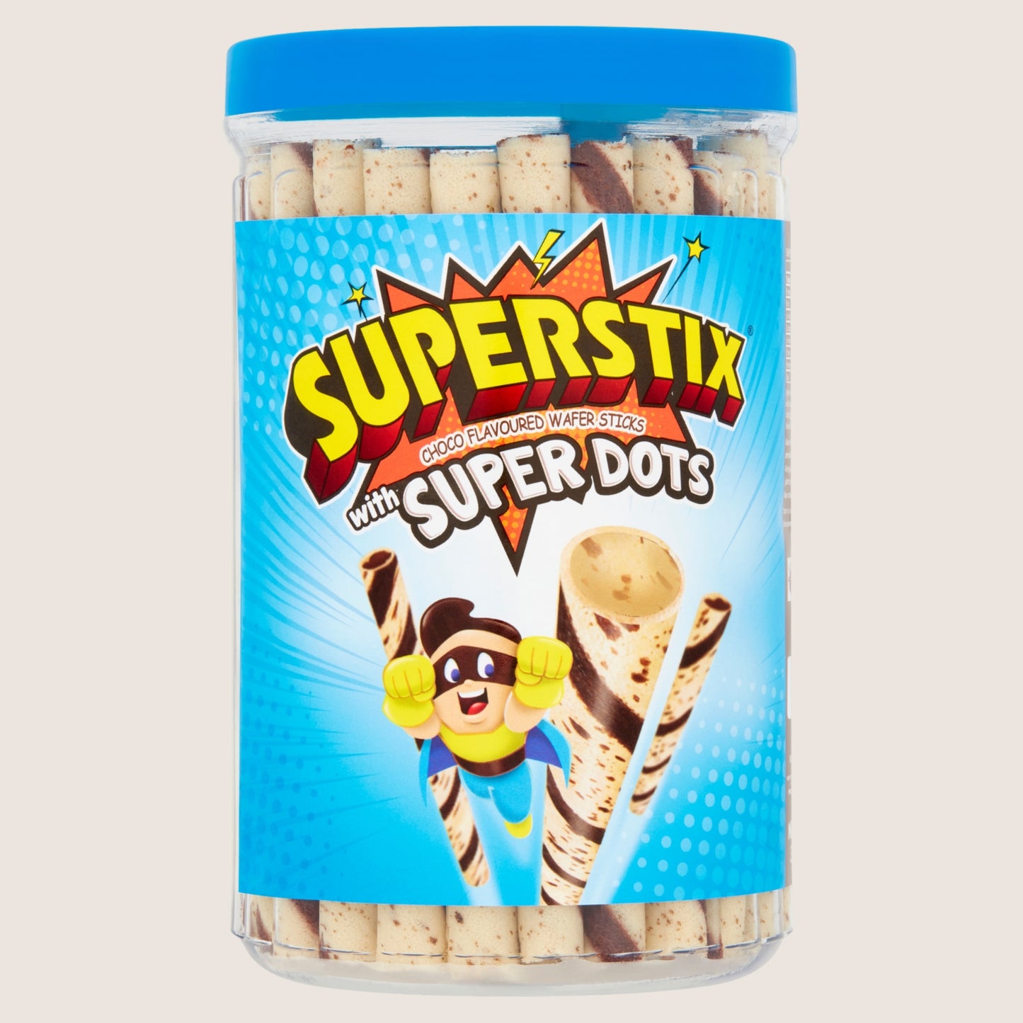 Superstix Choco Flavoured Wafer Sticks with Super Dots Free From Artificial Additives 346g