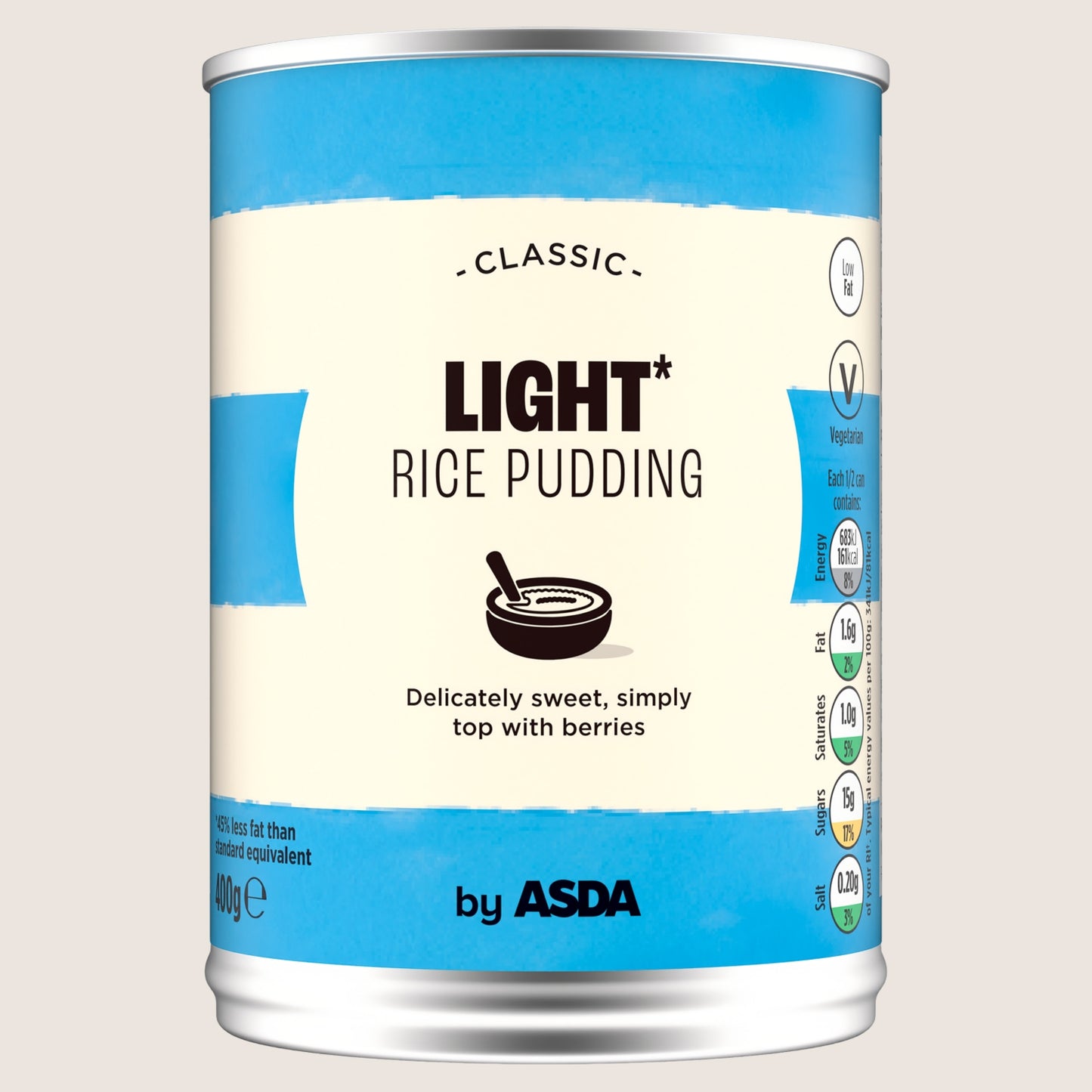 ASDA Classic Light Rice Pudding Lighter Recipe 400g