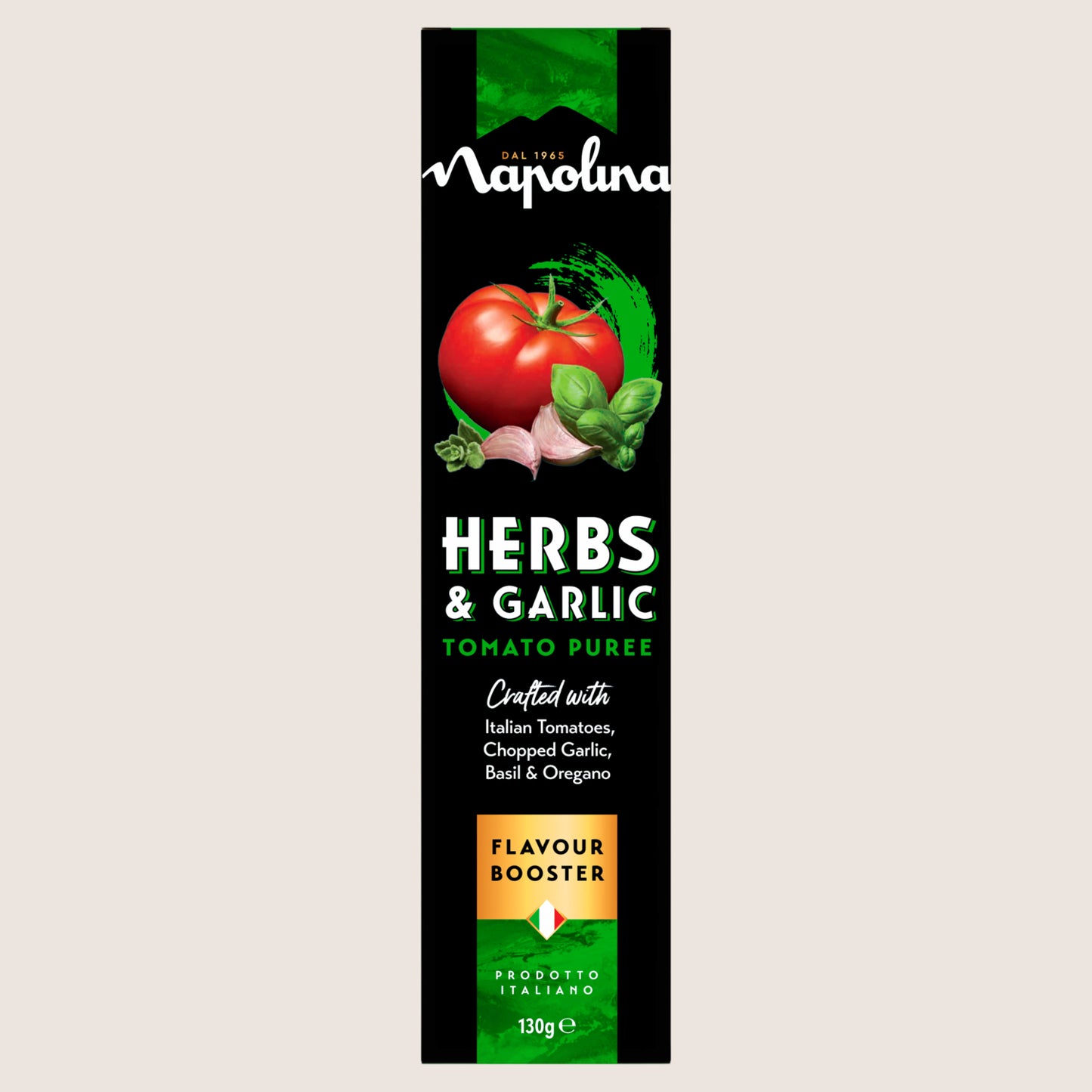 Napolina Herbs & Garlic Tomato Puree No Artificial Additives 130g