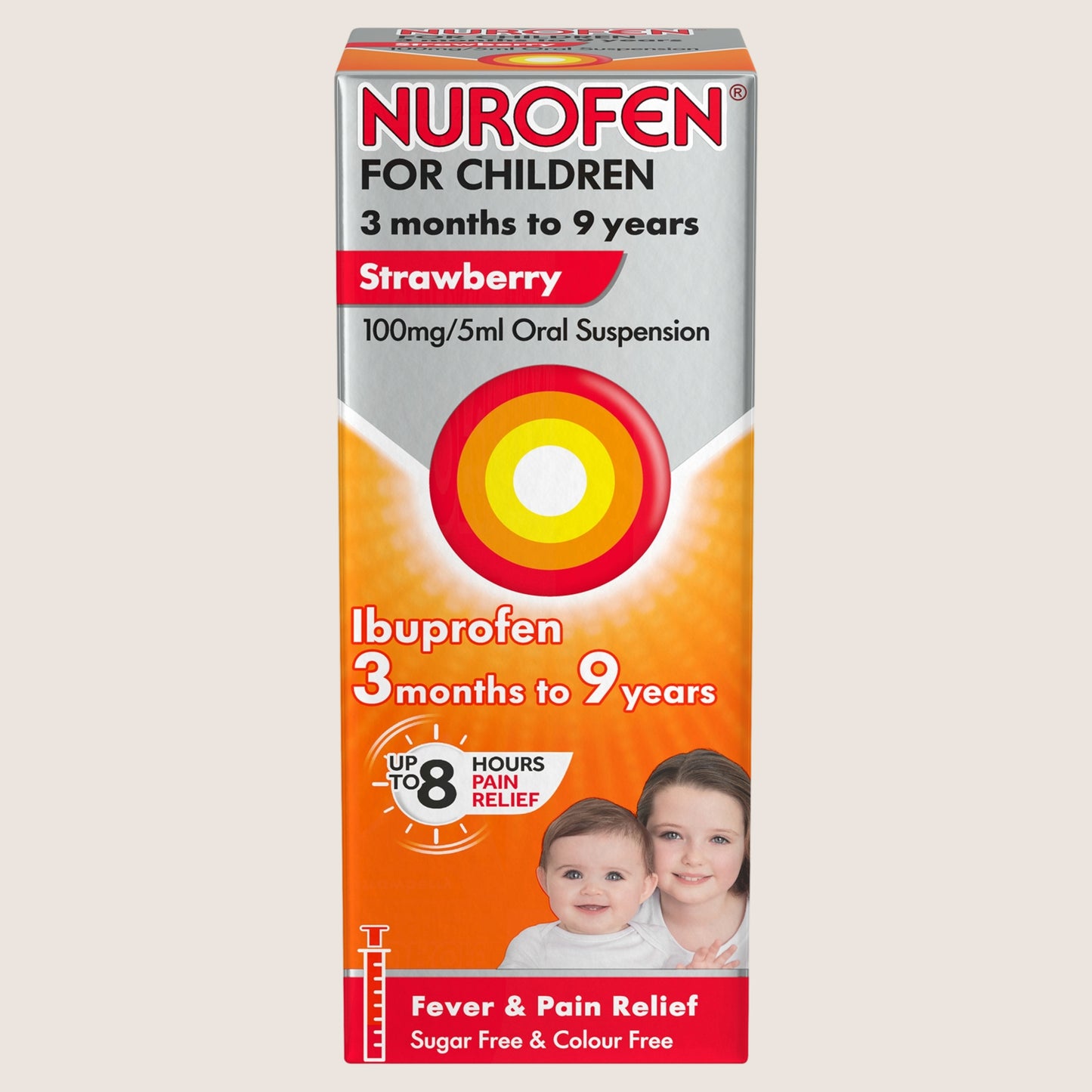 Nurofen for Children Strawberry Oral Suspension 3mths to 9yrs Ibuprofen