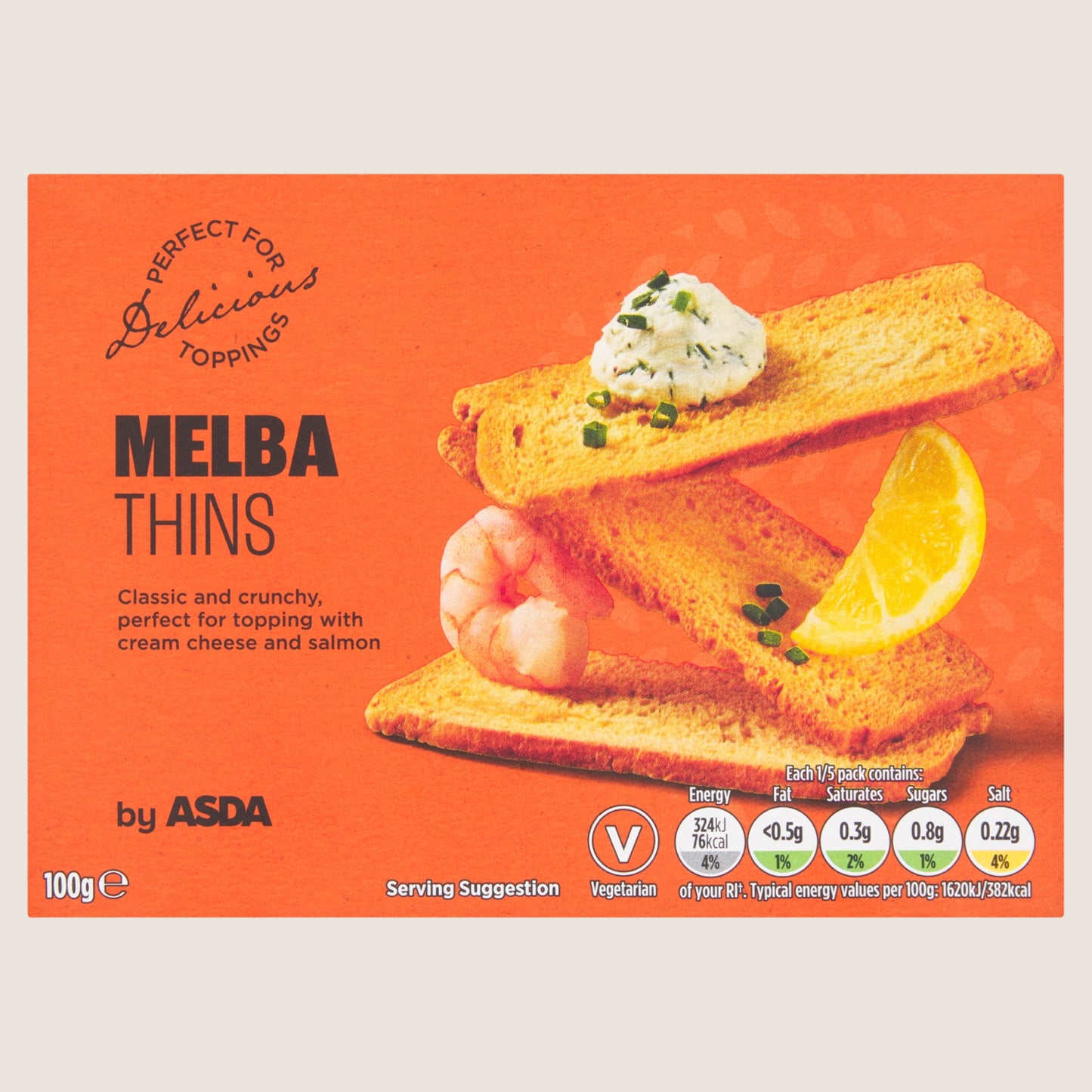 ASDA Melba Thins Free From Artificial Additives 100g