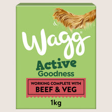 Wagg Active Goodness Vat Free Complete Rich in Beef & Veg Dry Dog Food Complete Nutrition 1kg
