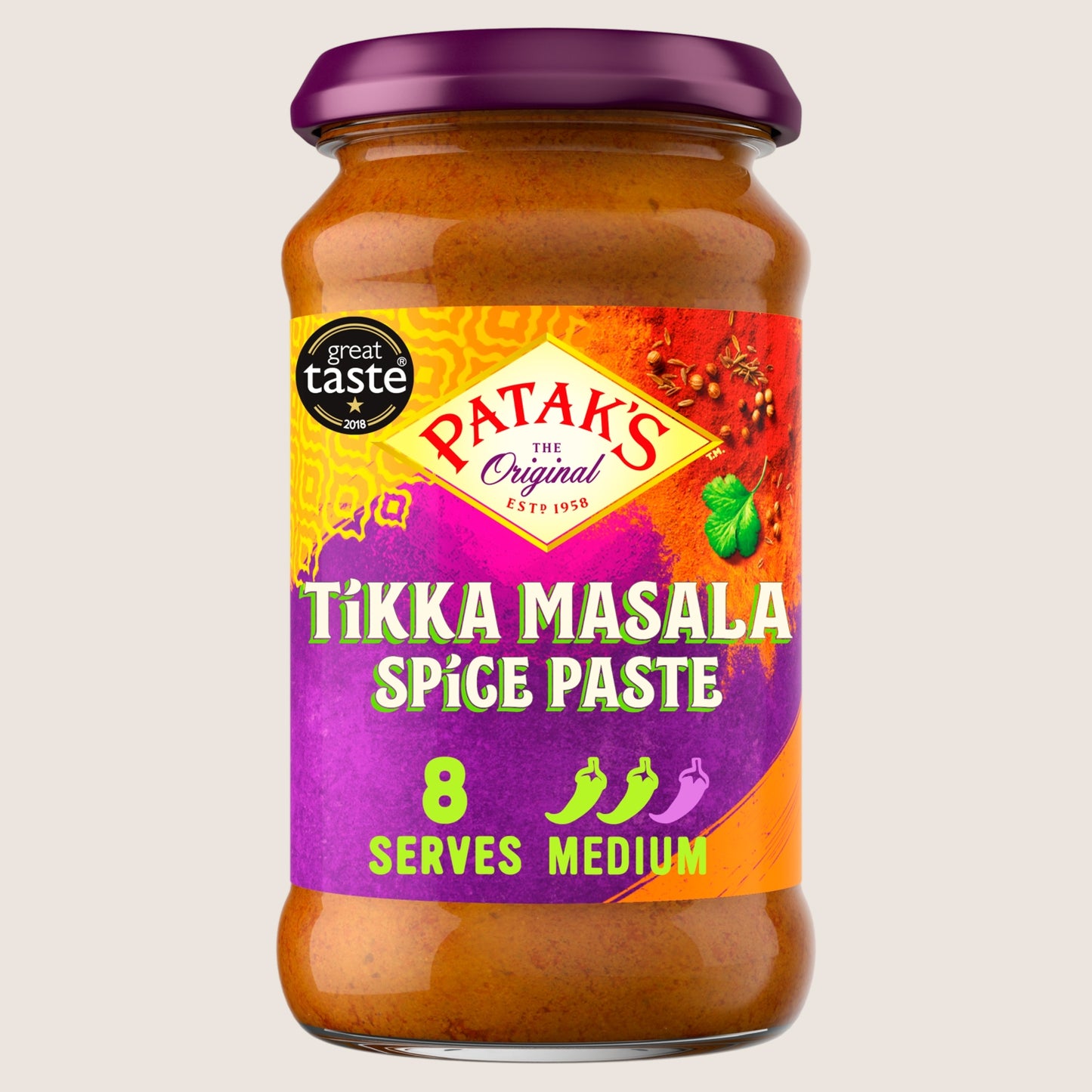 Patak's Tikka Masala Curry Spice Paste Gluten Free 283g