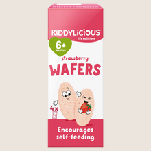 Kiddylicious Strawberry Wafers 6+ Months 6 Months Plus 4 x 4g
