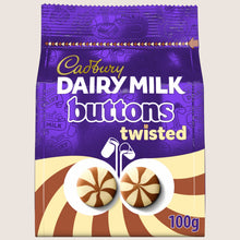 Cadbury Dairy Milk Twisted Milk & White Chocolate Buttons Bag 100g