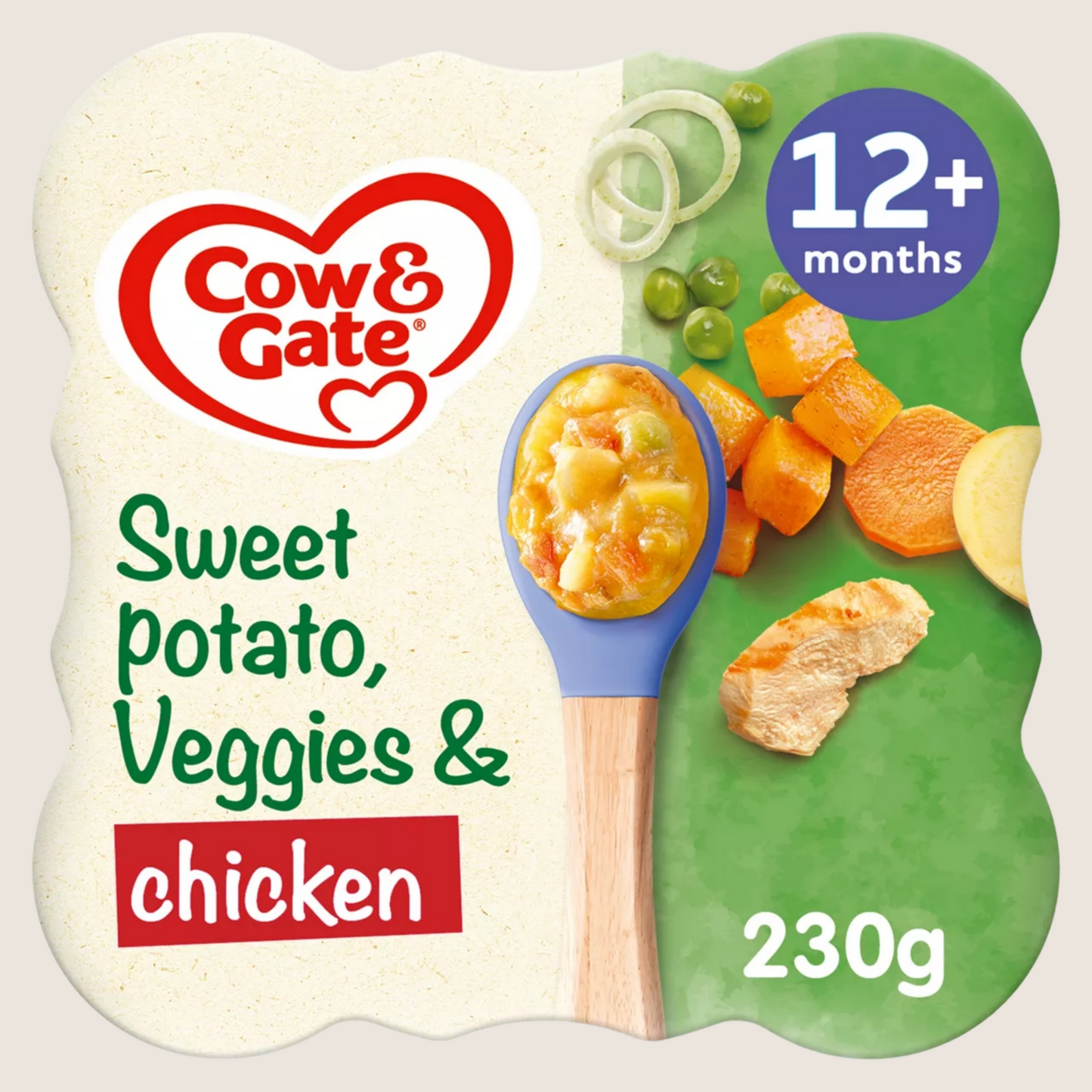 Cow & Gate Sweet Potato Vegetable & Chicken Baby Food Meal, 12+ Months Gentle Formula 230g