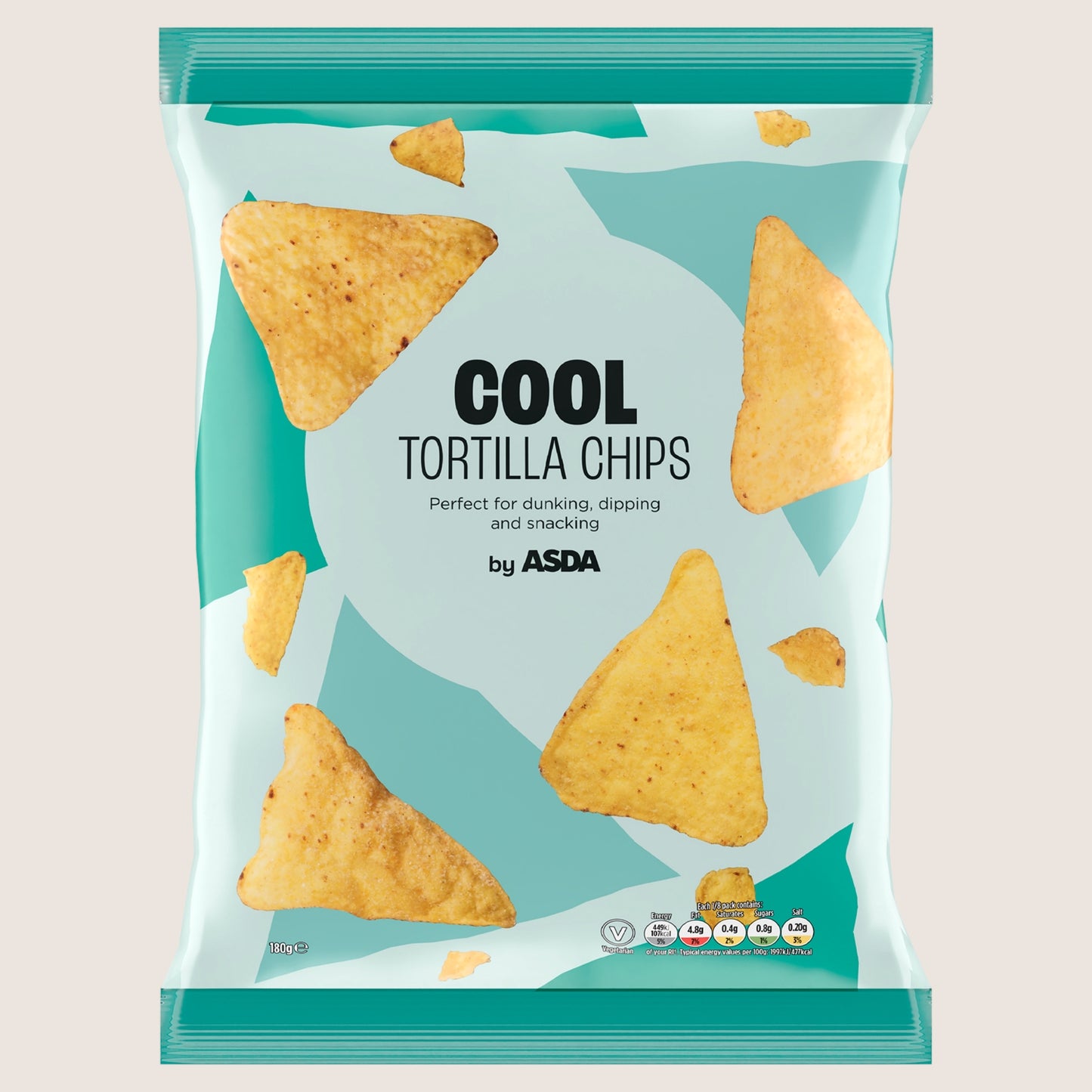 ASDA Cool Tortilla Chips No Artificial Additives 180g