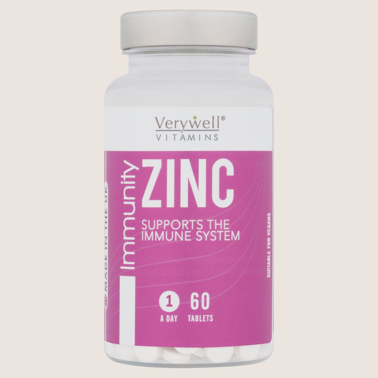 Verywell Vitamins Immunity Zinc 60 Tablets