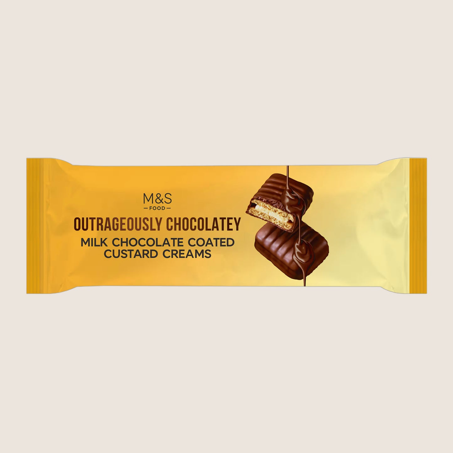 M&S Outrageously Chocolatey Milk Chocolate Coated Custard Cream 191 g