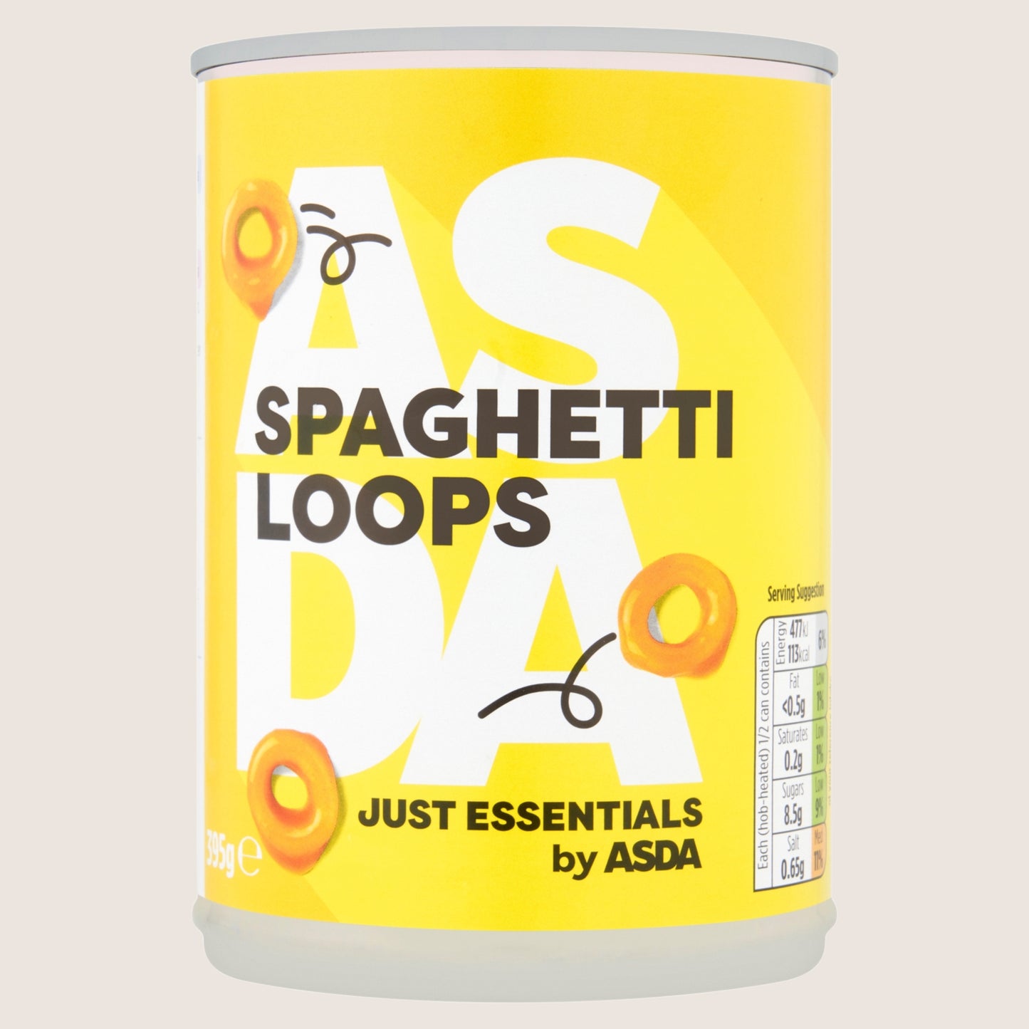 JUST ESSENTIALS by ASDA Just Essentials Spaghetti Loops No Artificial Additives 395g