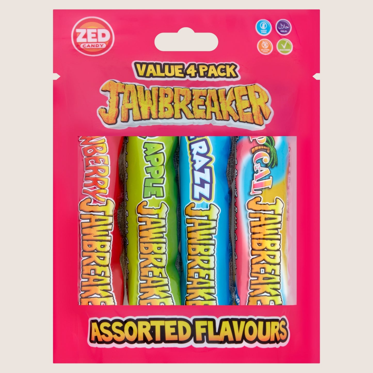 Zed Candy Jawbreakers Assorted Flavours 4 Pack 132g
