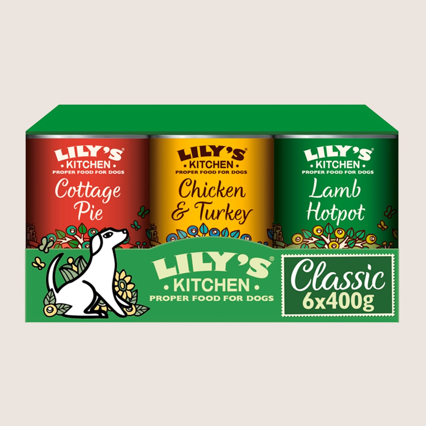 Lily's Kitchen Classic Dinners Adult Wet Dog Food Complete Nutrition 6 x 400g